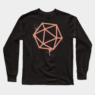 D20 Dice Flesh Pink Tabletop RPG Gaming Long Sleeve T-Shirt